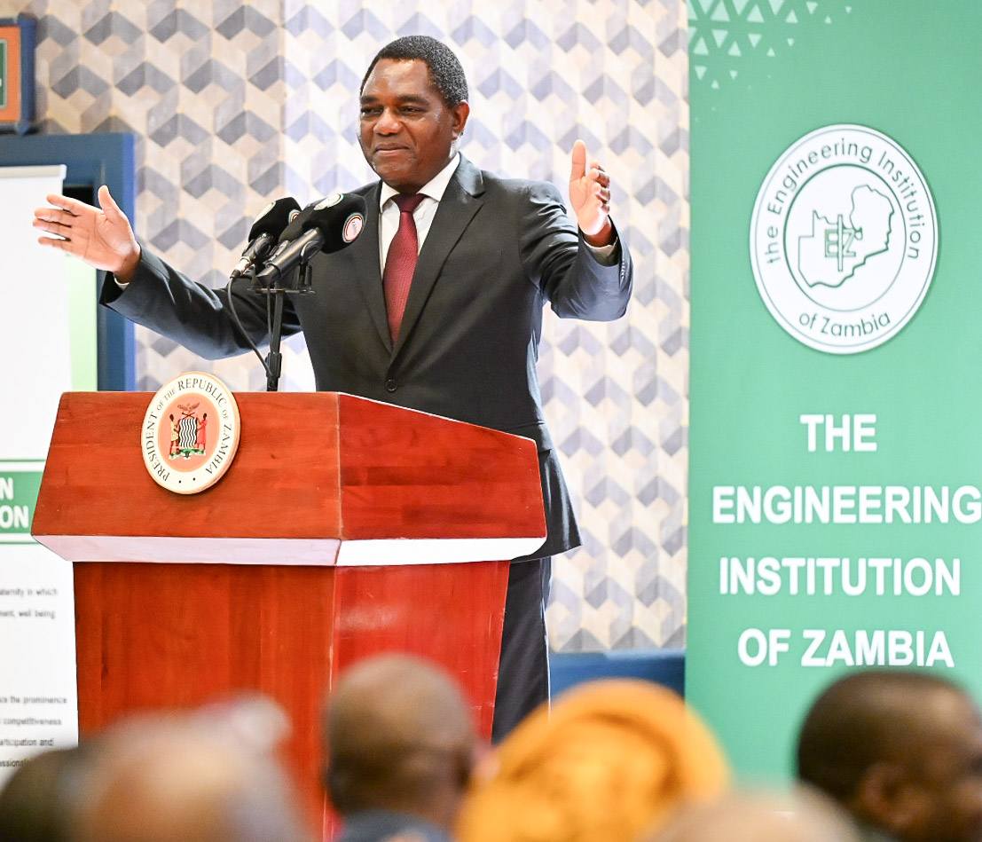 You are currently viewing PRESIDENT HICHILEMA URGES ENGINEERS TO DRIVE ECONOMIC TRANSFORMATION AGENDA