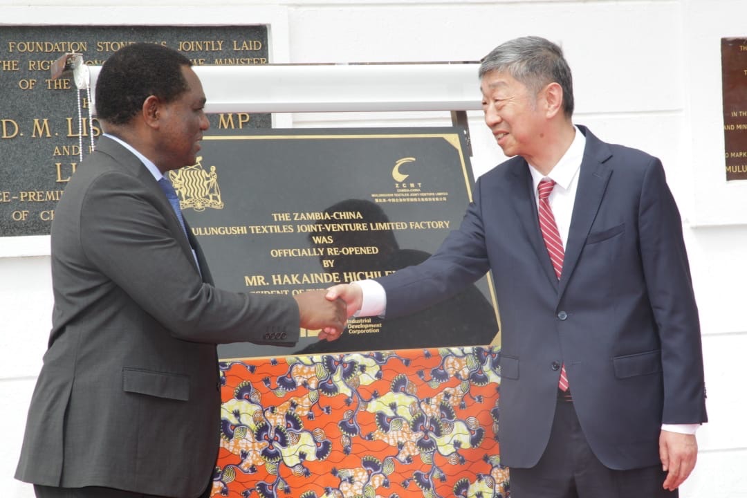 You are currently viewing PRESIDENT HICHILEMA RE-OPENS MULUNGUSHI TEXTILES